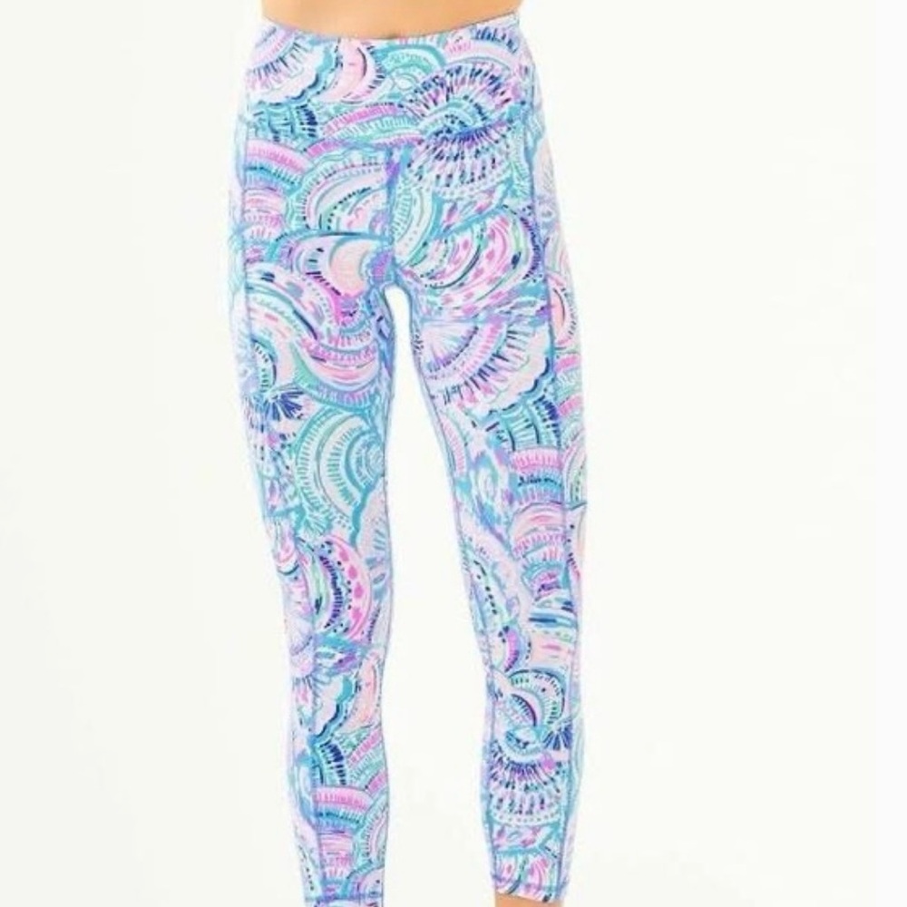 Lilly Pulitzer Happy as a Clam High-rise Midi Weekender Leggings XXL